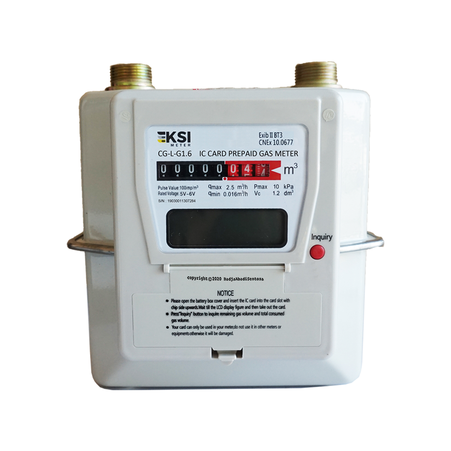 KSI - Prepaid Diaphragma Gas Meter